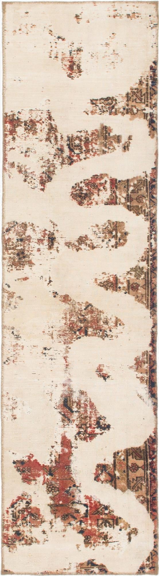  2' 6 x 9'  Hand Knotted Ultra Vintage Persian Wool Runner Rug