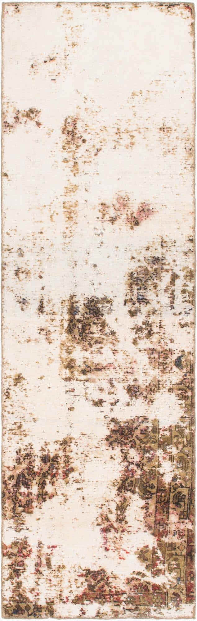  2' 6 x 8' 6  Hand Knotted Ultra Vintage Persian Wool Runner Rug