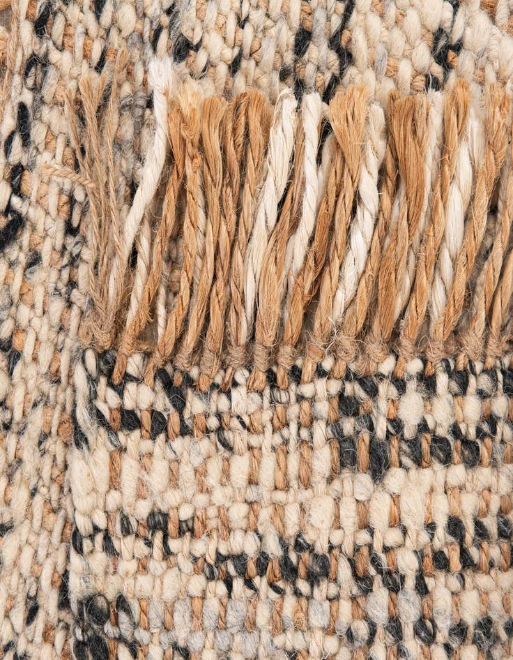 Detail image of  1' 7 x 1' 7  Hand Braided Jute Square Rug