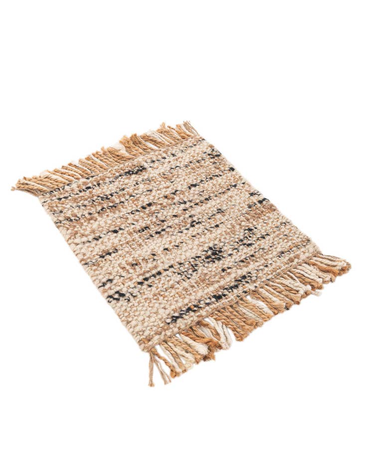 Detail image of 1' 7 x 1' 7 Handmade Braided Jute Square Rug