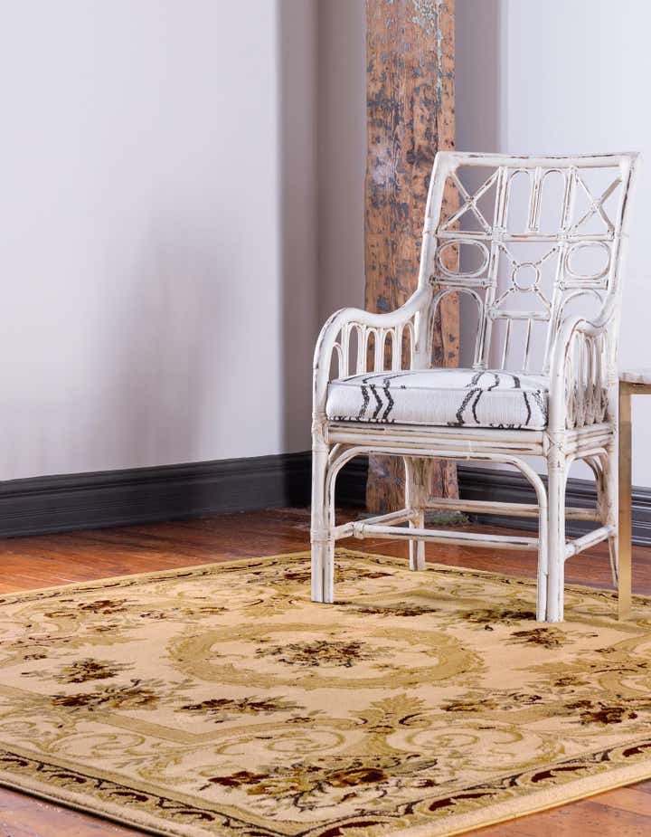 Cream 4' x 4' Chateau Square Rug | Rugs.com