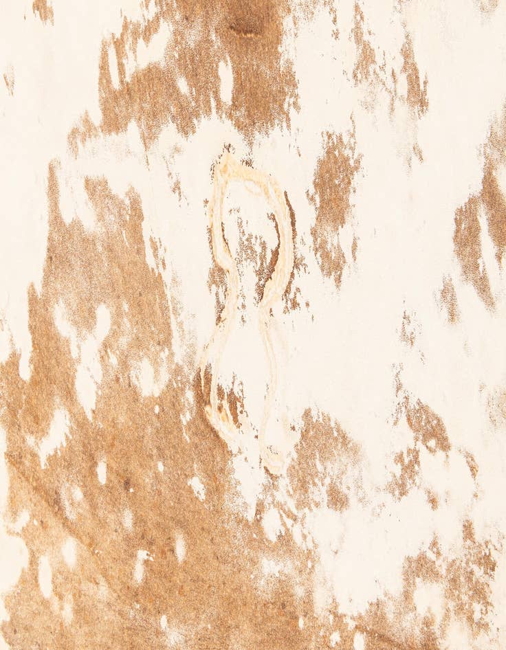 Detail image of  6' 10 x 7' Cowhide Leather Square Rug