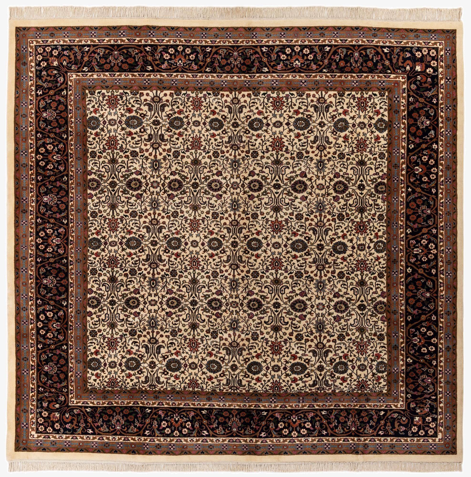  9' 11 x 10' 2  Hand Knotted Farahan Wool Square Rug