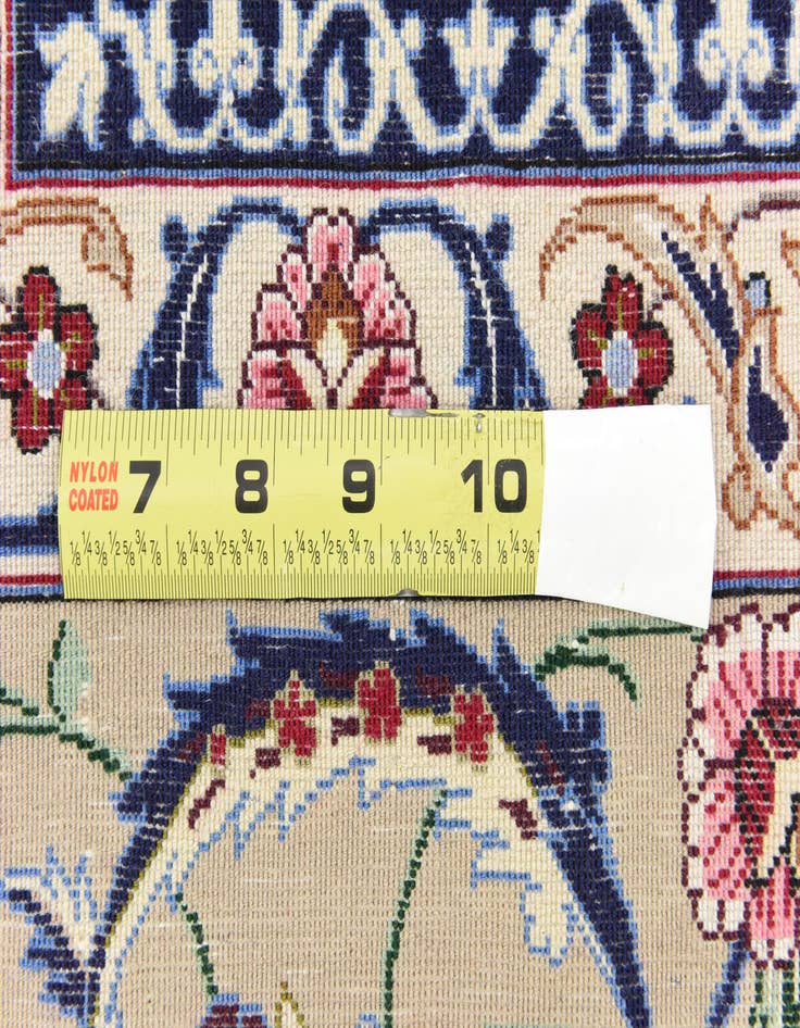 Detail image of  6' 7 x 6' 8  Hand Knotted Isfahan Persian Square Rug