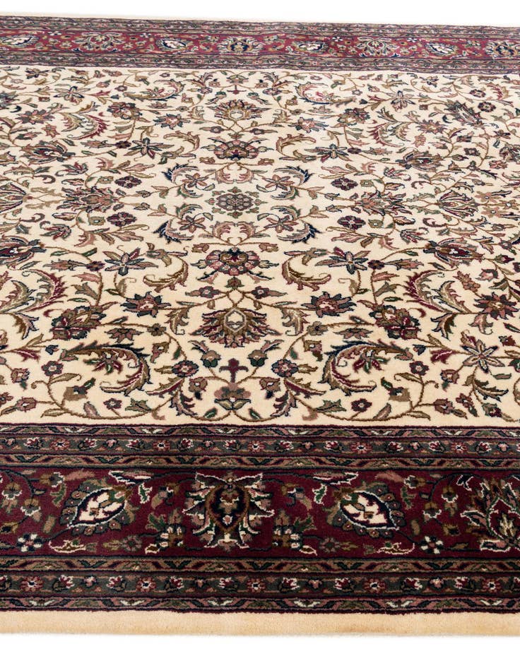 Detail image of  6' 2 x 7' 1  Hand Knotted Kashan Oriental Wool Square Rug