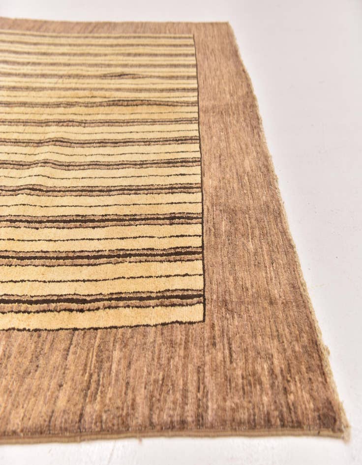 Detail image of  6' 4 x 6' 5  Hand Knotted Kashkuli Gabbeh Wool Square Rug