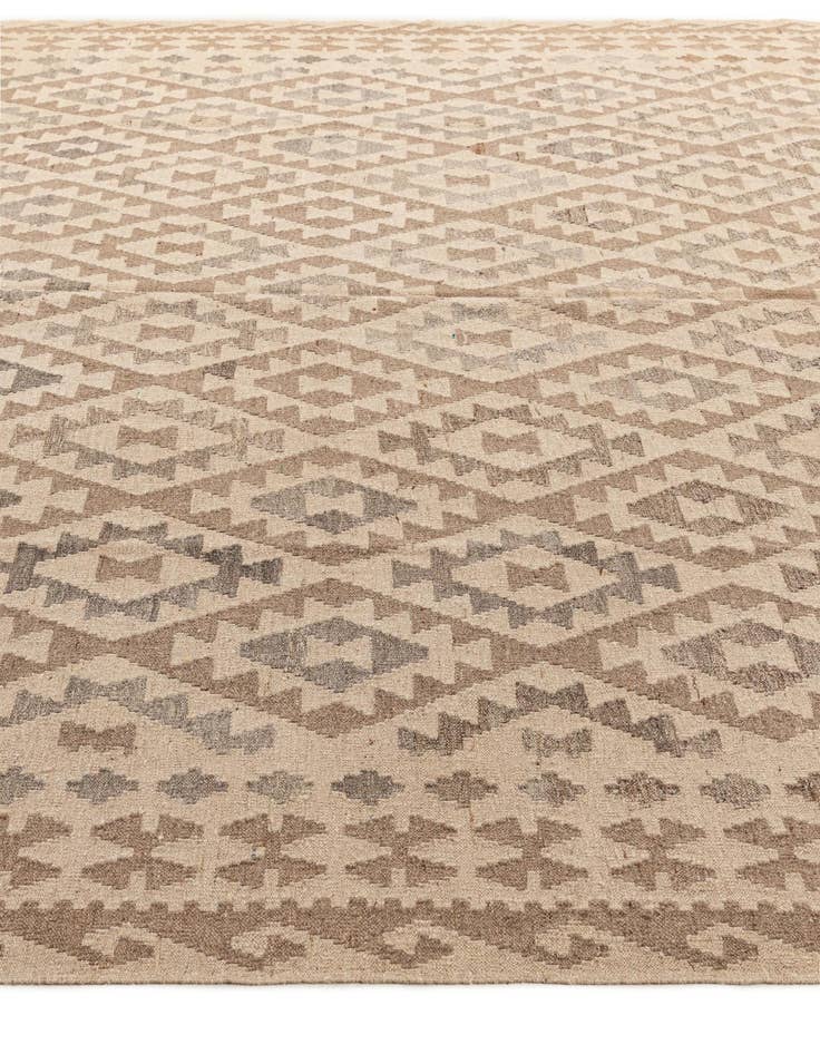 Detail image of  9' 9 x 10' 2  Hand Woven Kilim Maymana Wool Square Rug