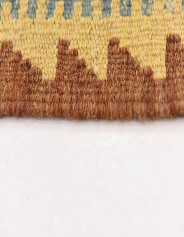 Detail image of  3' 5 x 3' 8  Hand Woven Kilim Maymana Wool Square Rug