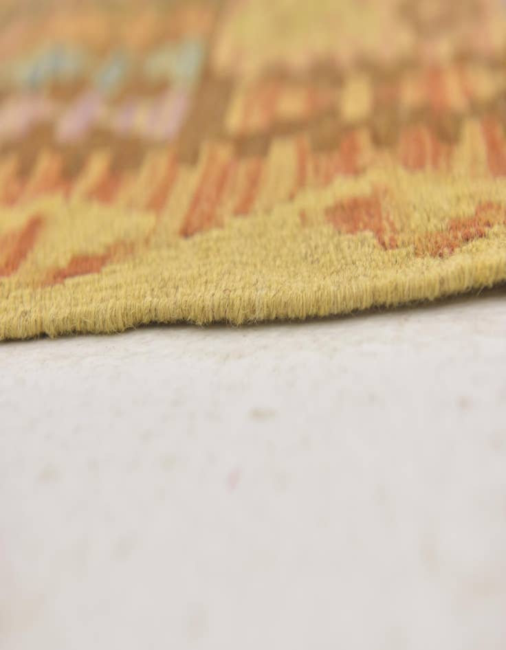 Detail image of  2' 10 x 3' 7  Hand Woven Kilim Maymana Wool Square Rug