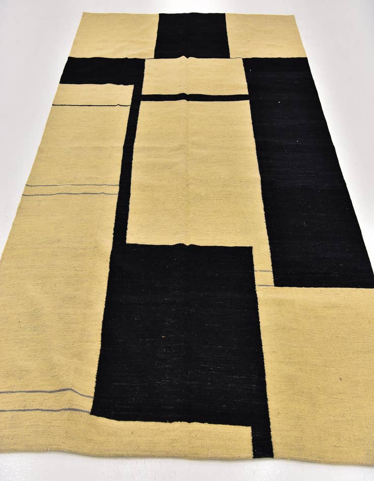 Detail image of  6' x 7'  Hand Woven Kilim Modern Wool Square Rug