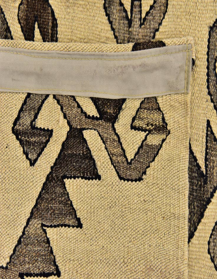Detail image of  6' 4 x 7' 6  Hand Woven Kilim Modern Wool Square Rug