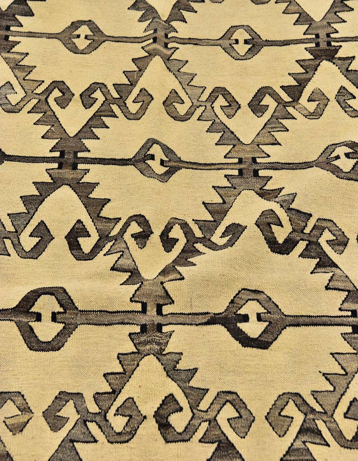 Detail image of  6' 4 x 7' 6  Hand Woven Kilim Modern Wool Square Rug