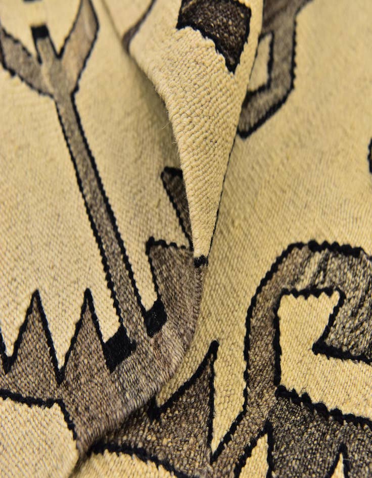 Detail image of  6' 4 x 7' 6  Hand Woven Kilim Modern Wool Square Rug