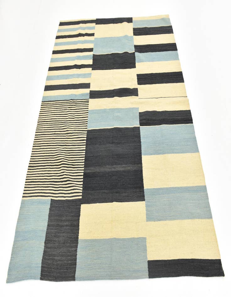 Detail image of  5' 6 x 6' 4  Hand Woven Kilim Modern Wool Square Rug