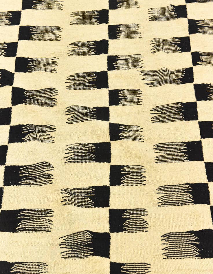 Detail image of  6' x 7'  Hand Woven Kilim Modern Wool Square Rug