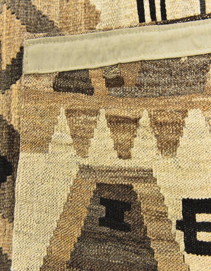 Detail image of  6' x 7' 3  Hand Woven Kilim Modern Wool Square Rug
