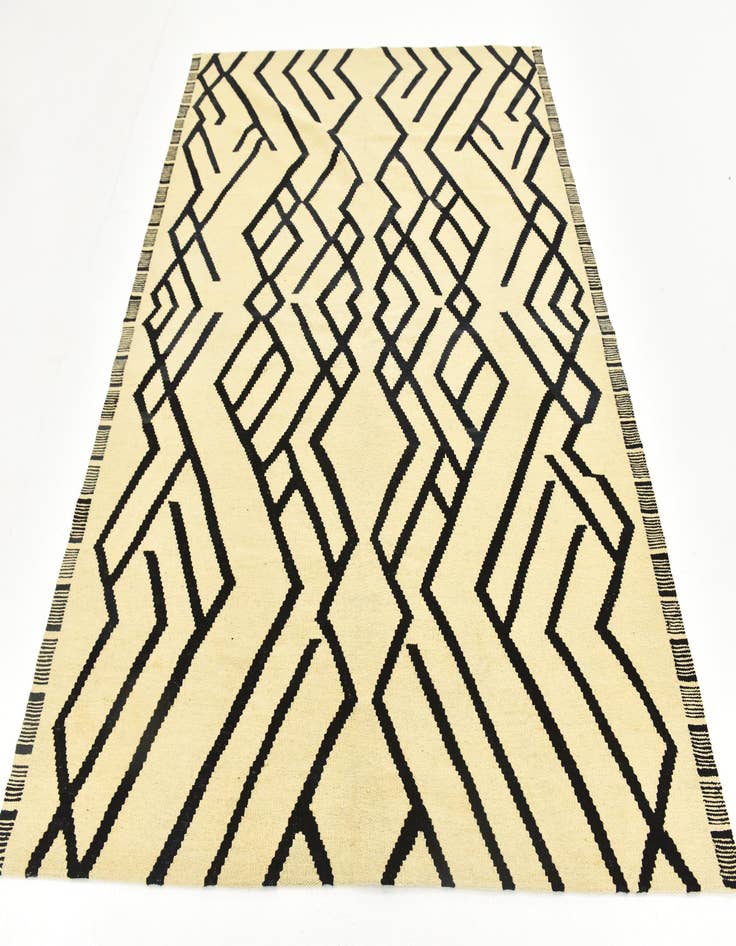 Detail image of  6' x 7' 4  Hand Woven Kilim Modern Wool Square Rug