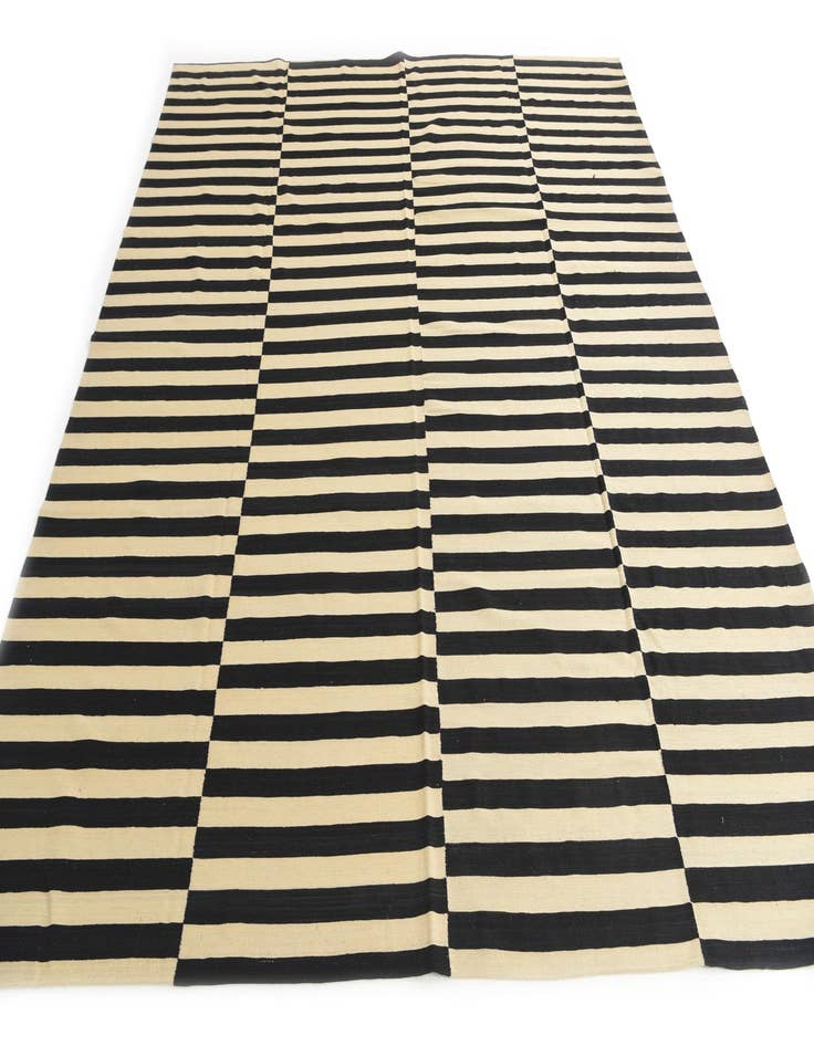 Detail image of  11' x 12' 3  Hand Woven Kilim Modern Wool Square Rug