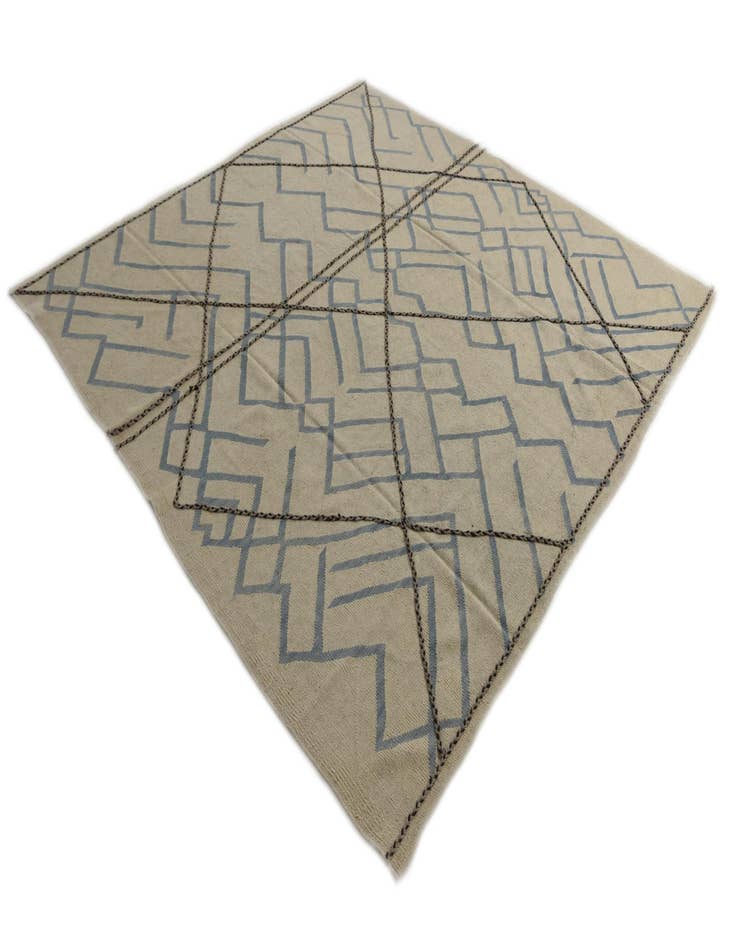 Detail image of  8' 3 x 8' 5  Hand Woven Kilim Modern Wool Square Rug