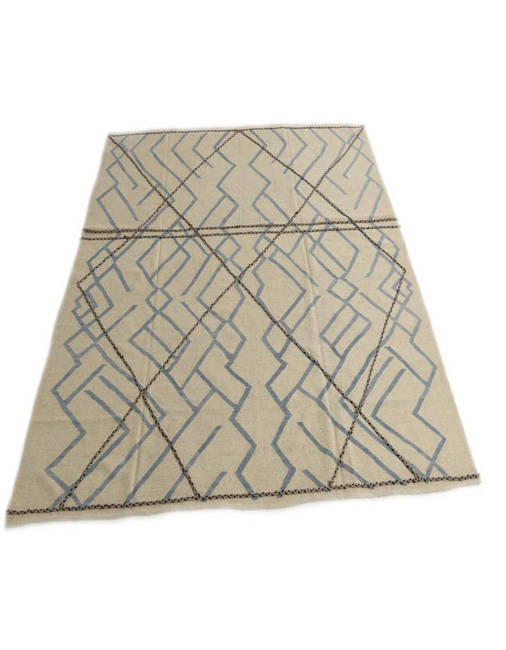 Detail image of  8' 3 x 8' 5  Hand Woven Kilim Modern Wool Square Rug