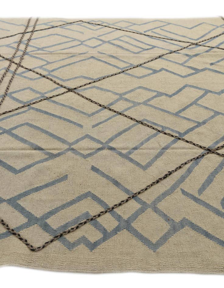 Detail image of  8' 3 x 8' 5  Hand Woven Kilim Modern Wool Square Rug