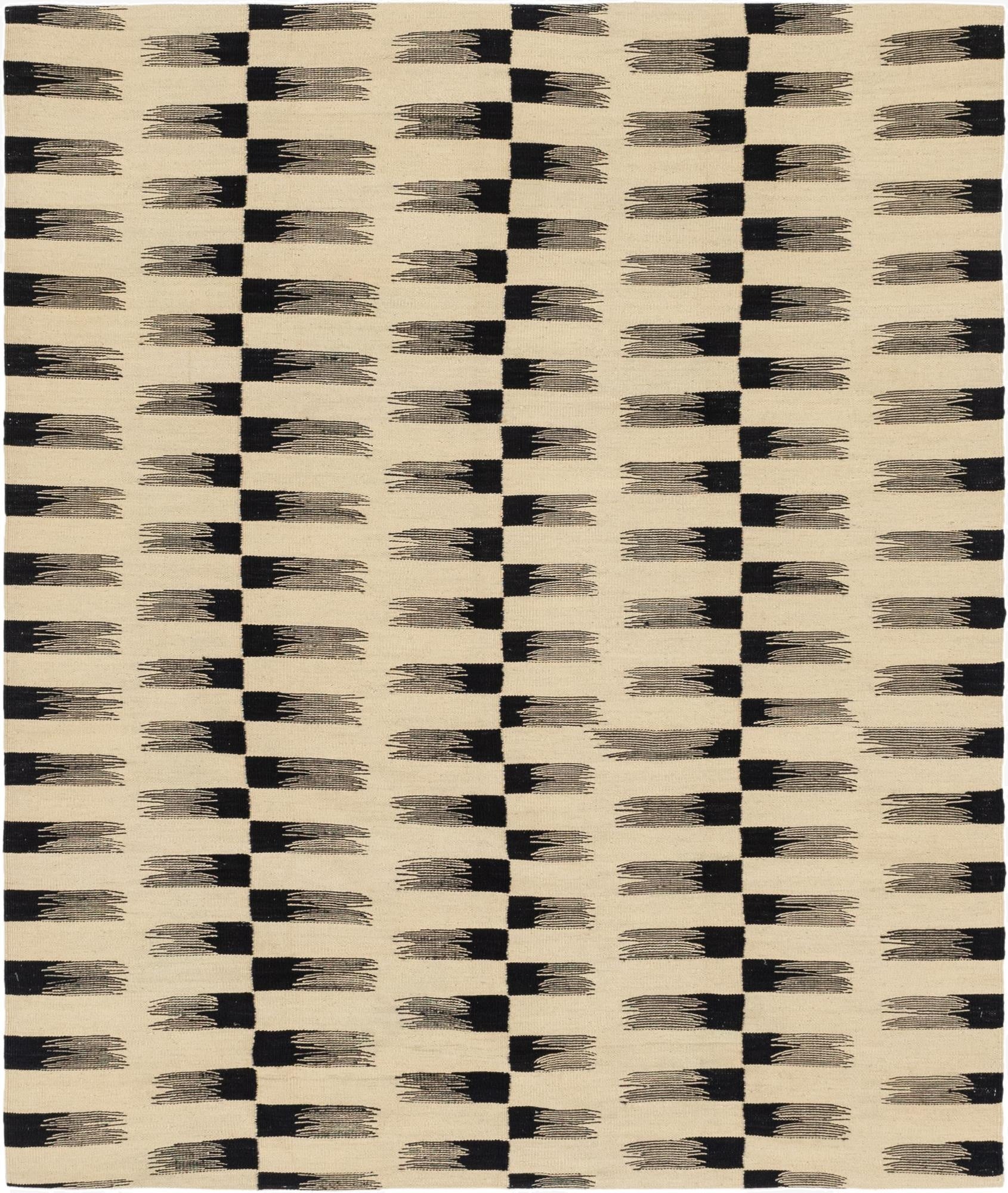  6' x 7'  Hand Woven Kilim Modern Wool Square Rug