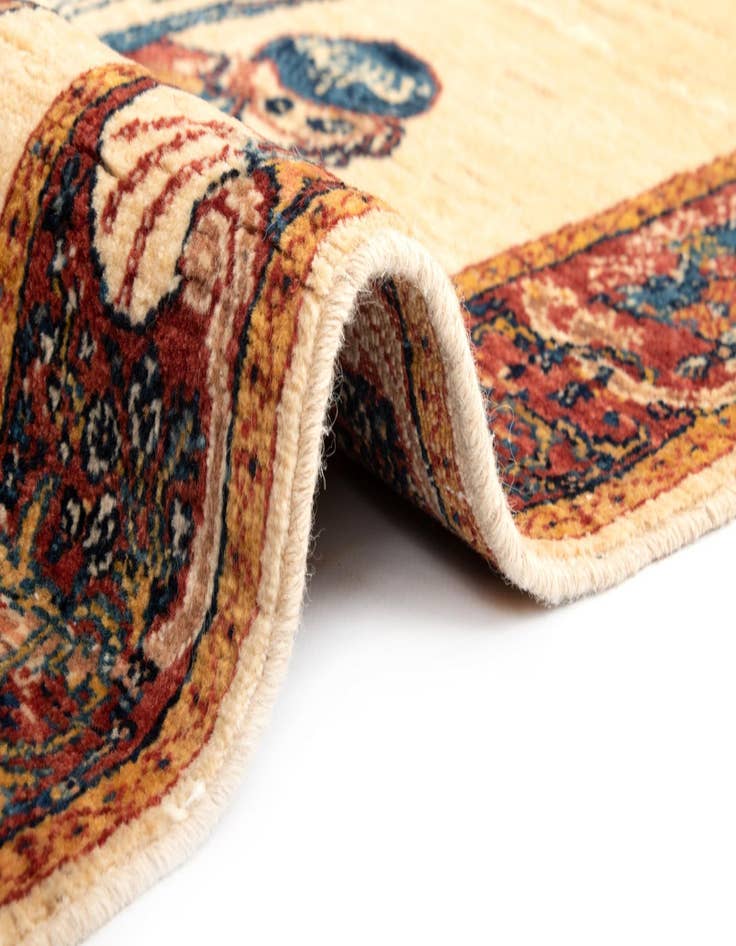 Detail image of  4' 4 x 5' 2 Luribaft Wool Square Rug