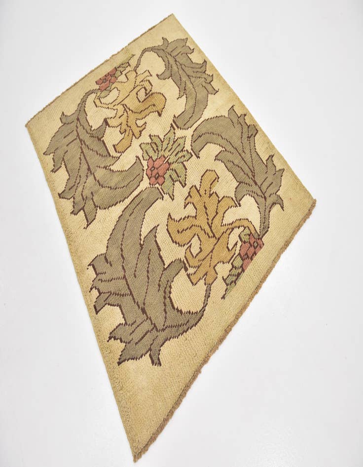 Detail image of  4' 5 x 5' 2  Hand Knotted Oushak Wool Square Rug