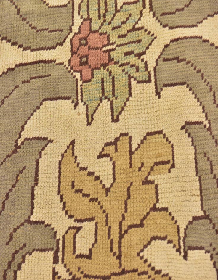 Detail image of  4' 5 x 5' 2  Hand Knotted Oushak Wool Square Rug