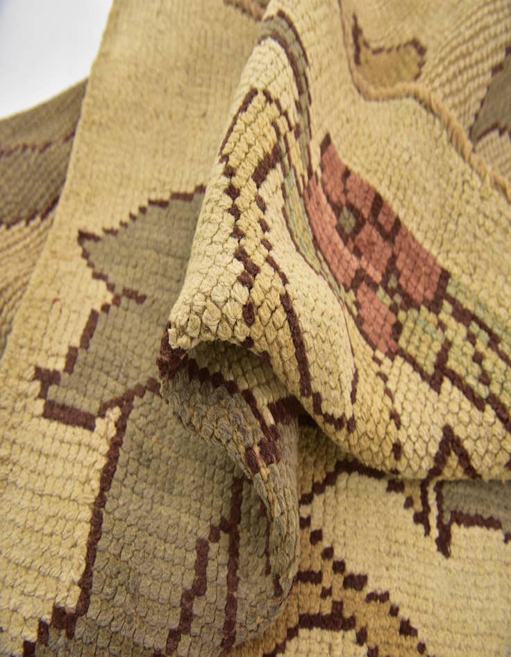 Detail image of  4' 5 x 5' 2  Hand Knotted Oushak Wool Square Rug