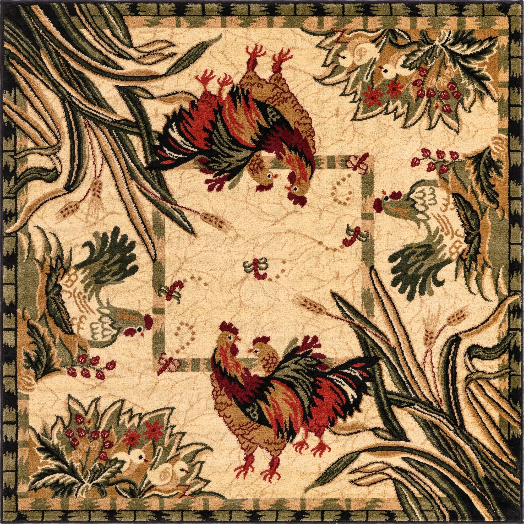  5' 3 x 5' 3 Pastoral Square Rug