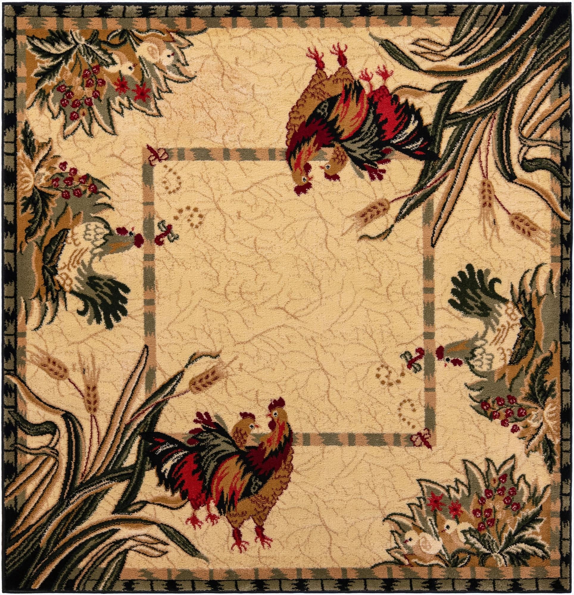  6' x 6' Pastoral Square Rug