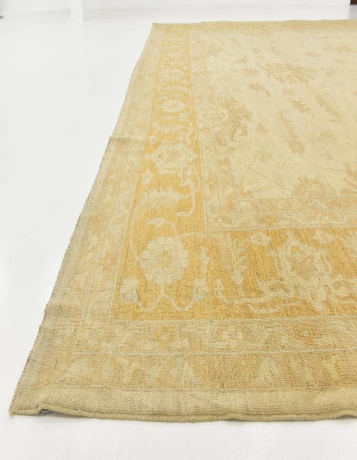 Detail image of  13' 10 x 14' 8  Hand Knotted Peshawar Ziegler Square Rug