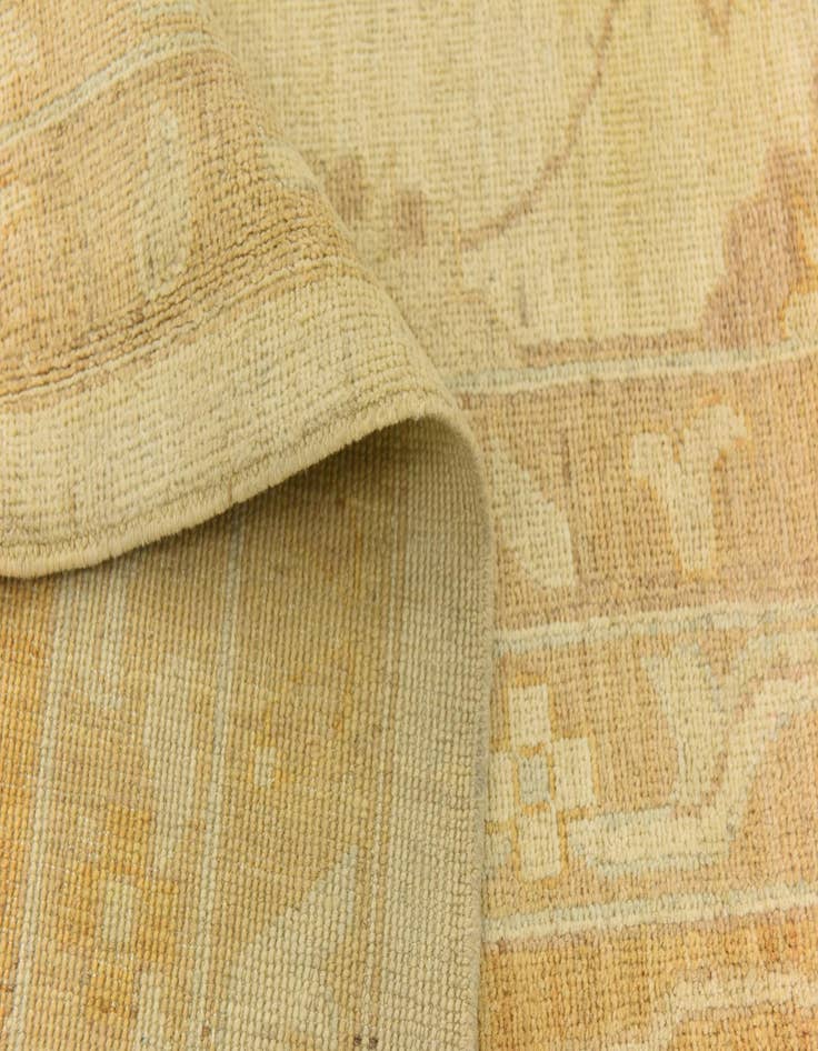 Detail image of  13' 10 x 14' 8  Hand Knotted Peshawar Ziegler Square Rug