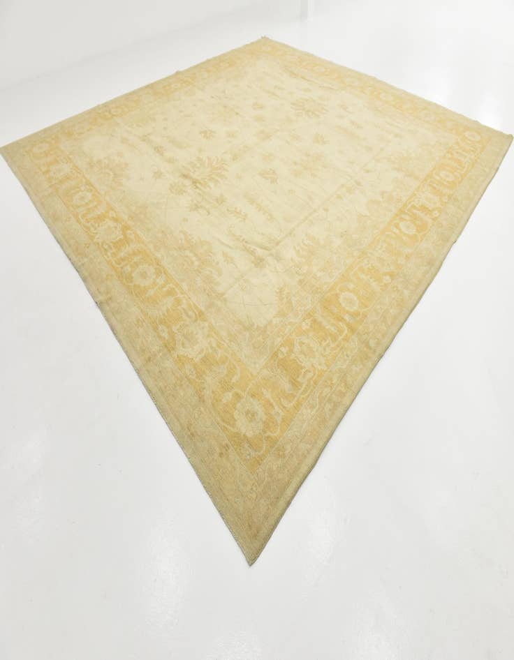 Detail image of  13' 10 x 14' 8  Hand Knotted Peshawar Ziegler Square Rug