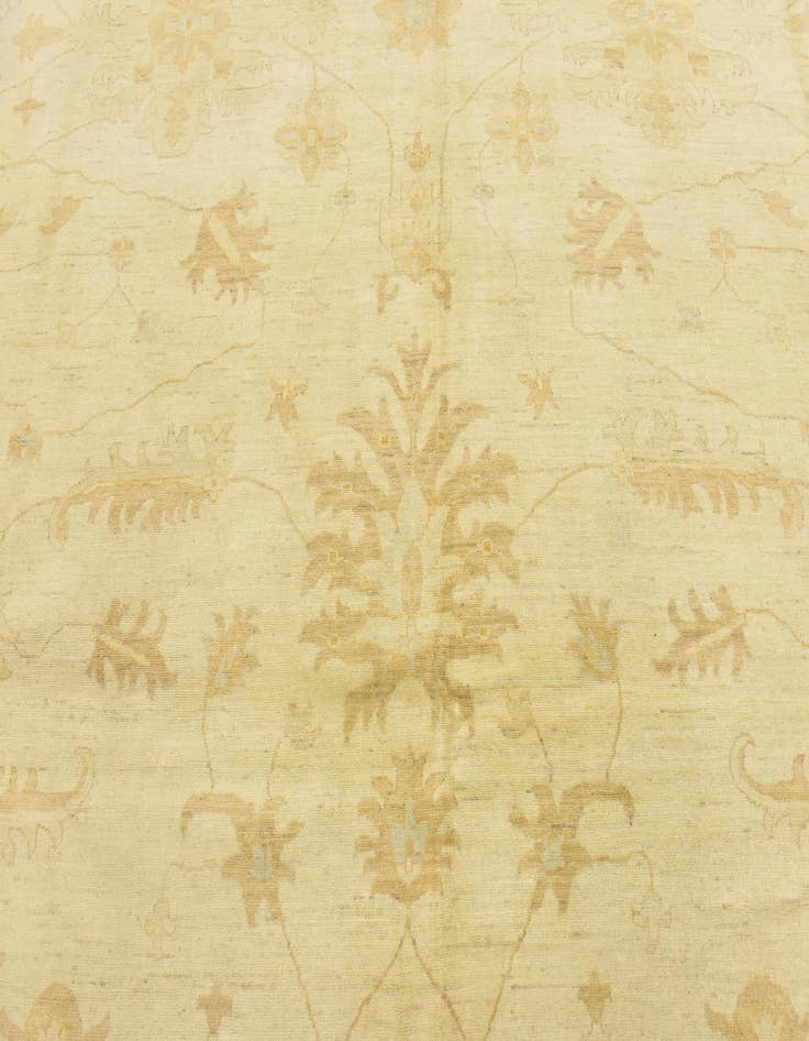 Detail image of  13' 10 x 14' 8  Hand Knotted Peshawar Ziegler Square Rug