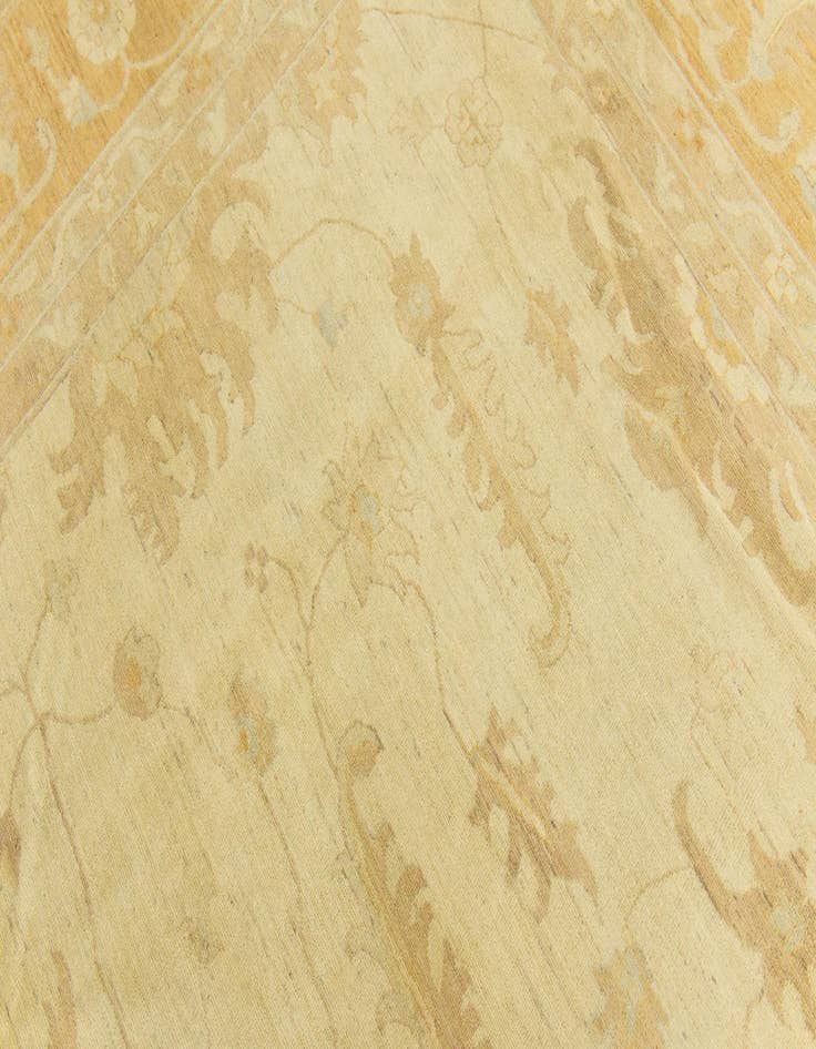 Detail image of  13' 10 x 14' 8  Hand Knotted Peshawar Ziegler Square Rug