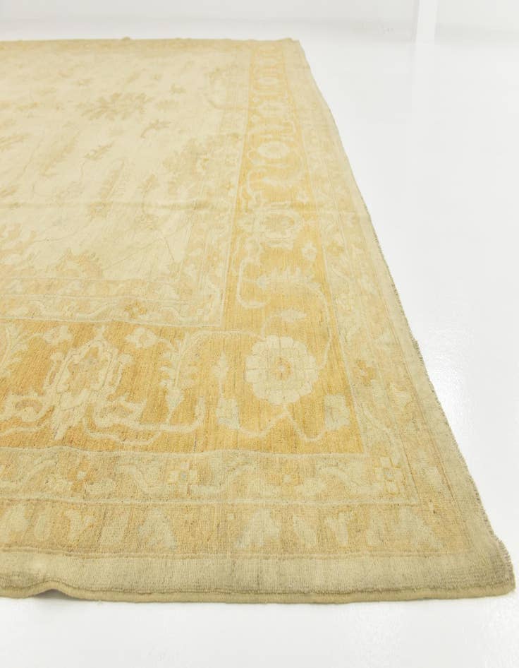 Detail image of  13' 10 x 14' 8  Hand Knotted Peshawar Ziegler Square Rug