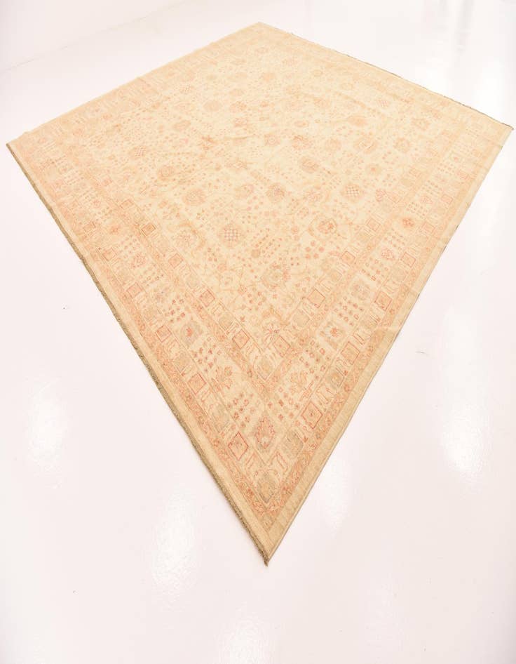 Detail image of  13' x 13' 2  Hand Knotted Peshawar Ziegler Square Rug