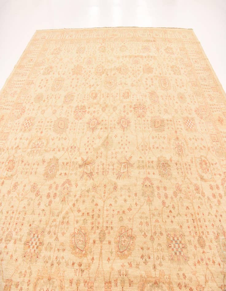 Detail image of  13' x 13' 2  Hand Knotted Peshawar Ziegler Square Rug