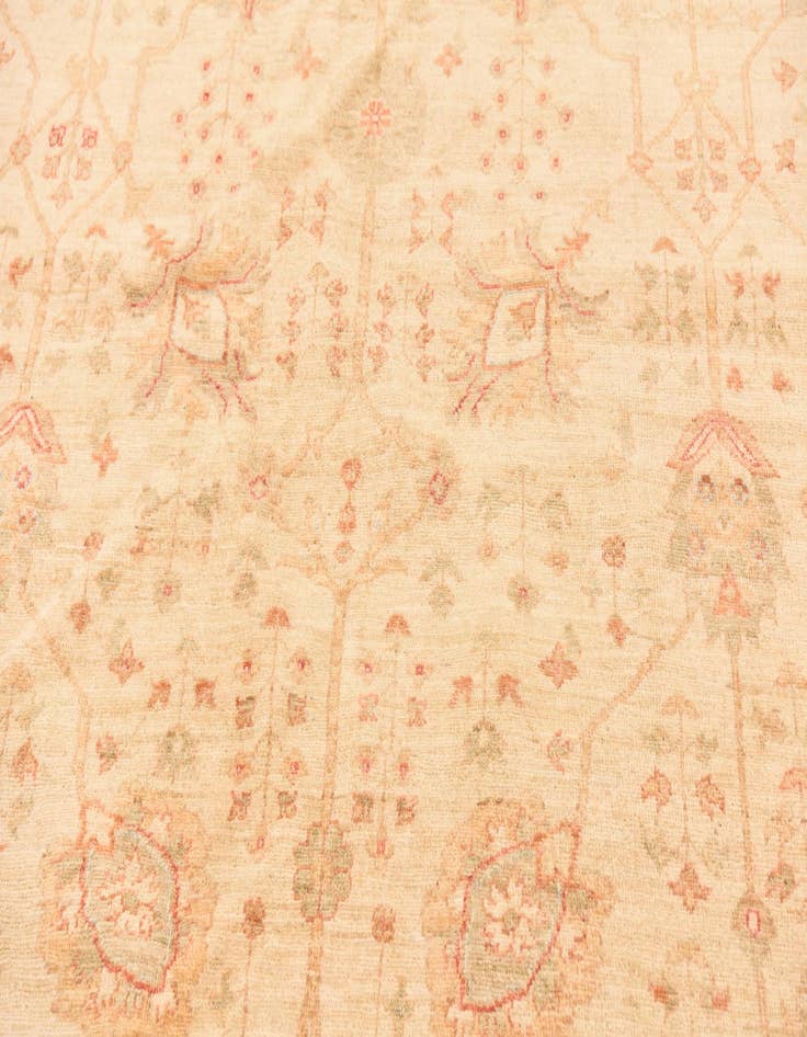 Detail image of  13' x 13' 2  Hand Knotted Peshawar Ziegler Square Rug