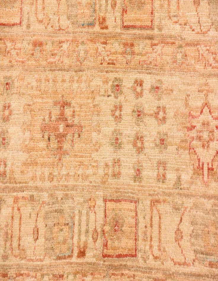Detail image of  13' x 13' 2  Hand Knotted Peshawar Ziegler Square Rug