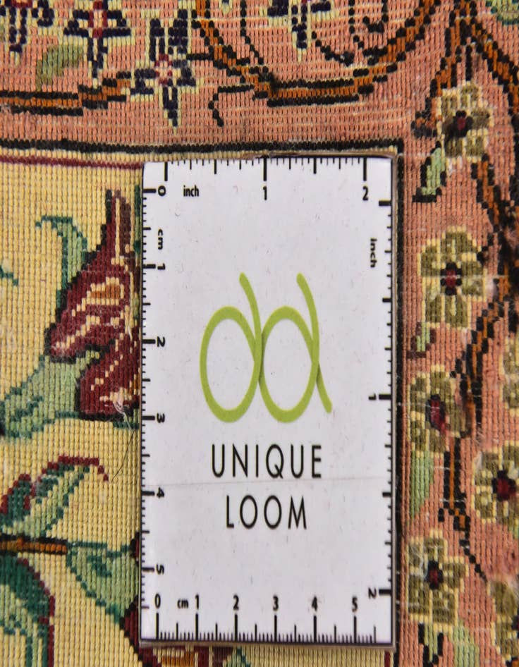 Detail image of  1' 11 x 2' 6  Hand Knotted Qom Persian Square Rug