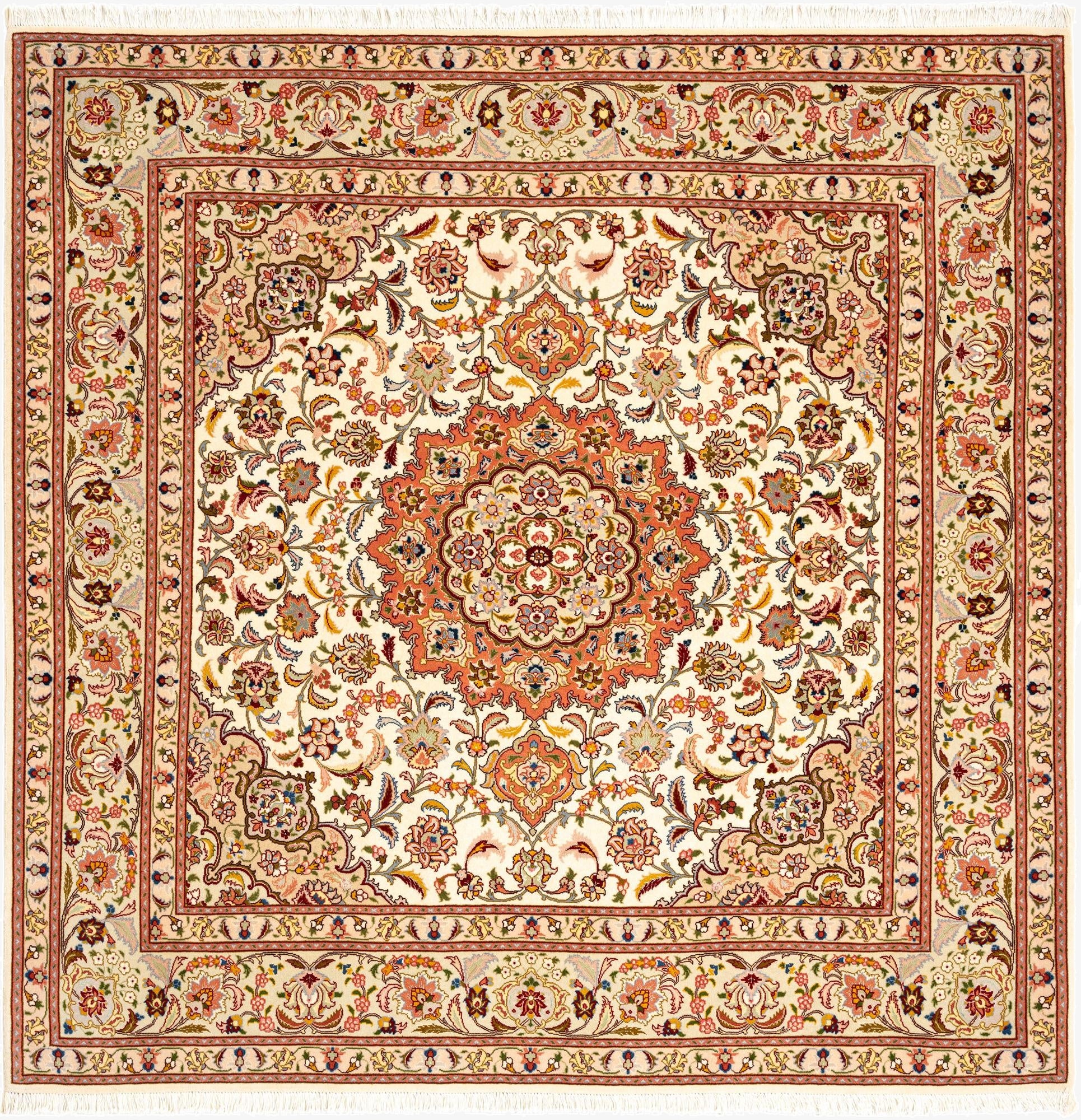  6' 6 x 6' 7 Tabriz Square Rug