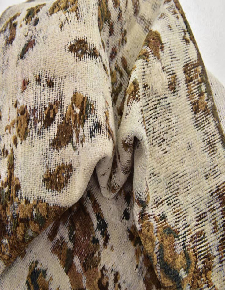 Detail image of  5' x 6' 7  Hand Knotted Ultra Vintage Persian Wool Square Rug