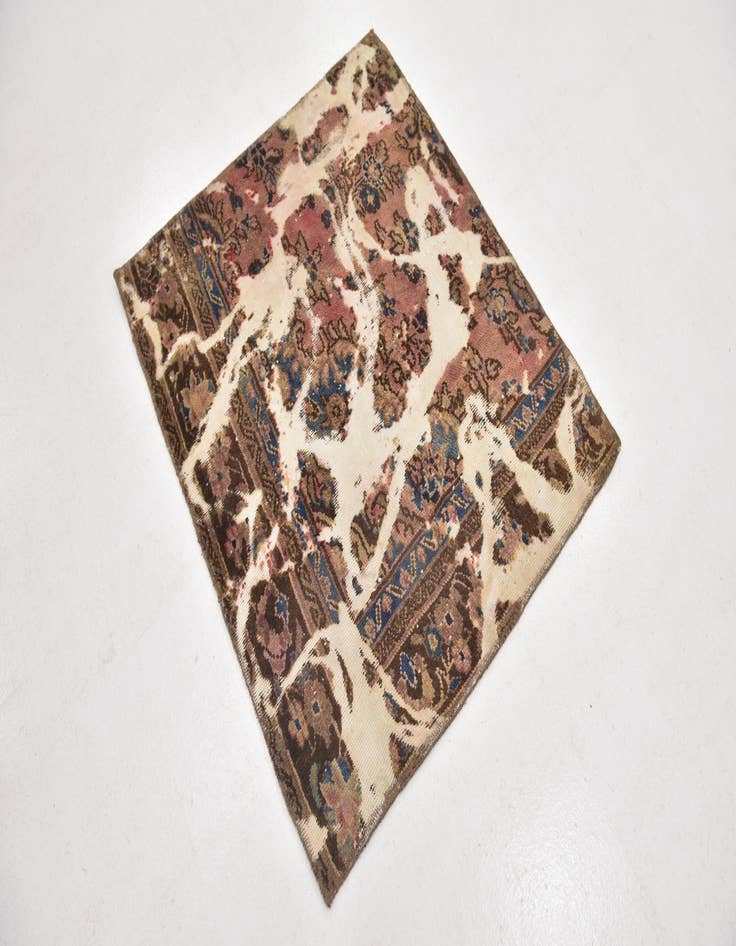 Detail image of  3' 3 x 3' 9  Hand Knotted Ultra Vintage Persian Wool Square Rug