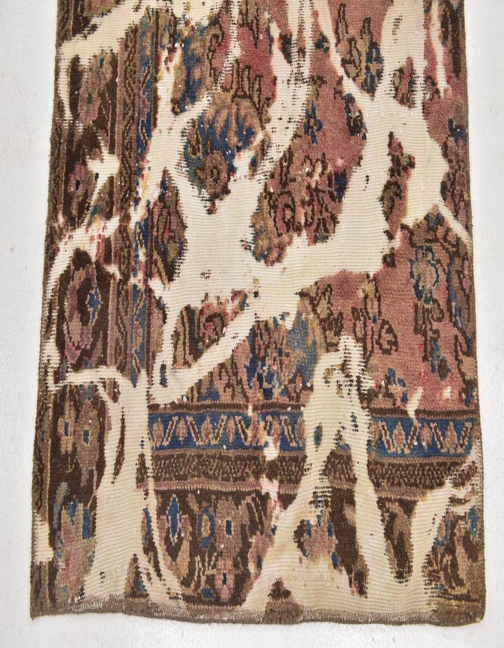 Detail image of  3' 3 x 3' 9  Hand Knotted Ultra Vintage Persian Wool Square Rug