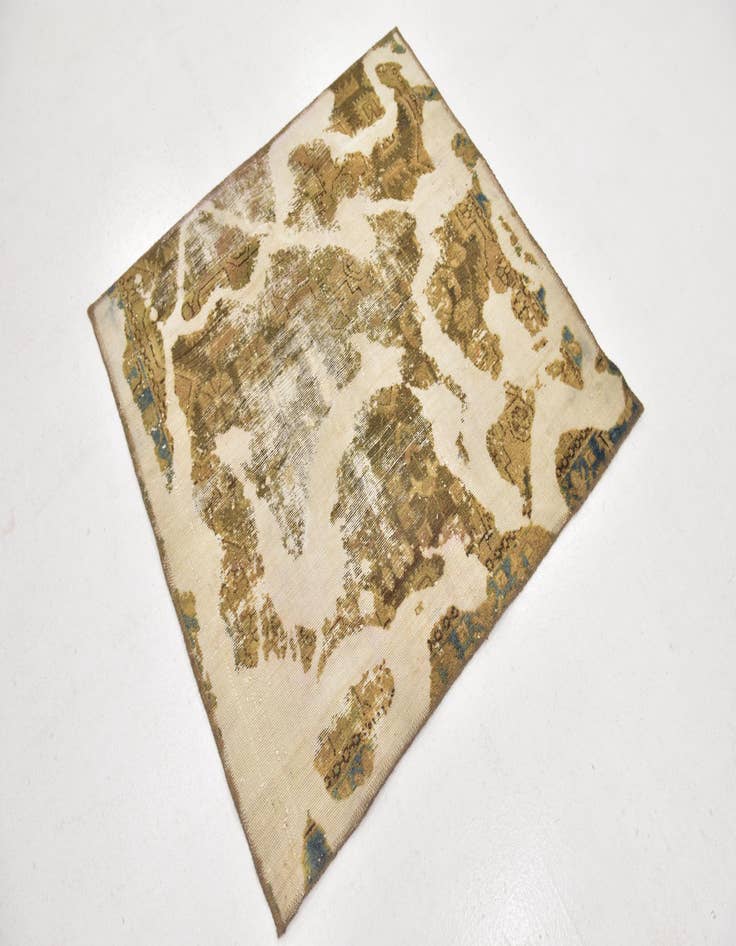 Detail image of  3' 9 x 4'  Hand Knotted Ultra Vintage Persian Wool Square Rug