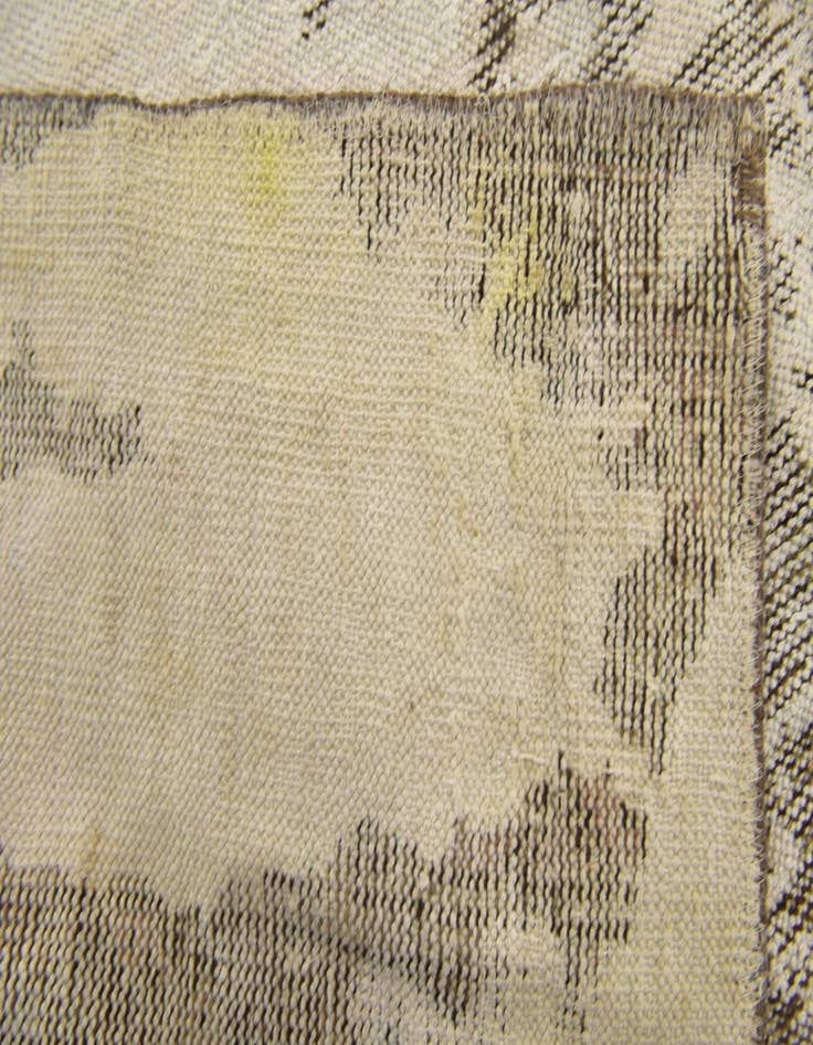 Detail image of  3' 10 x 4'  Hand Knotted Ultra Vintage Persian Wool Square Rug