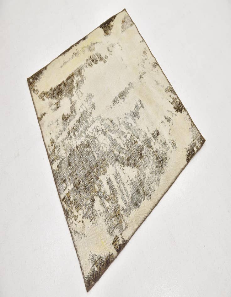 Detail image of  3' 10 x 4'  Hand Knotted Ultra Vintage Persian Wool Square Rug